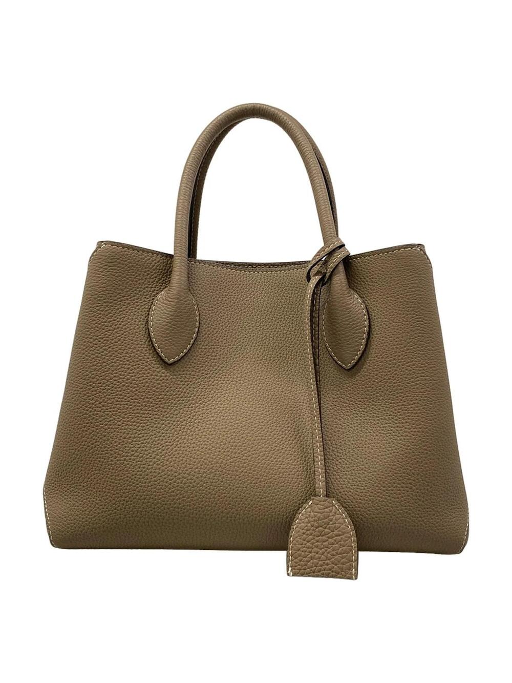 Bonaventura Gray-Beige Leather Tote Bag #351016B81B